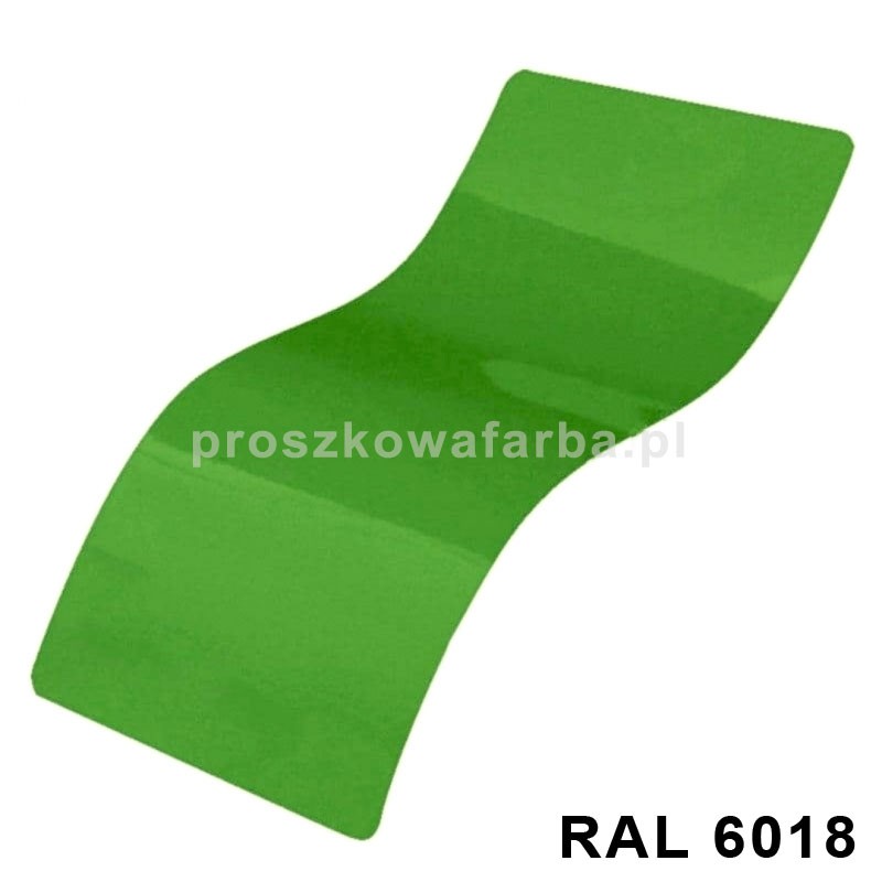 FARBA PROSZKOWA RAL 6018 Poliestrowa Kolor Zielony Jasny Gruba Struktura 1 kg