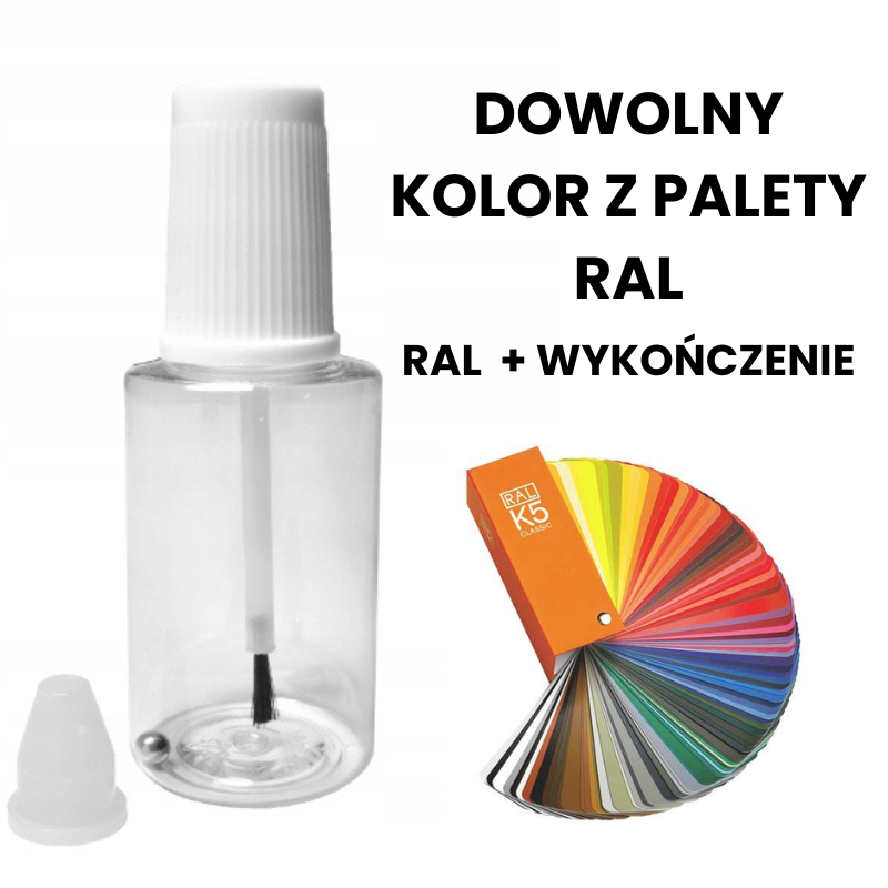 Lakier zaprawkowy - dowolny kolor RAL + wykończenie - 20 ml