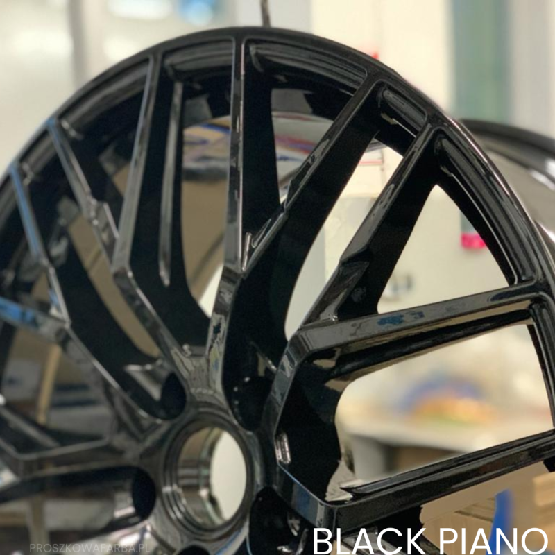 Farba Proszkowa BLACK PIANO Gładki Wysoki Połysk [POLIURETAN]