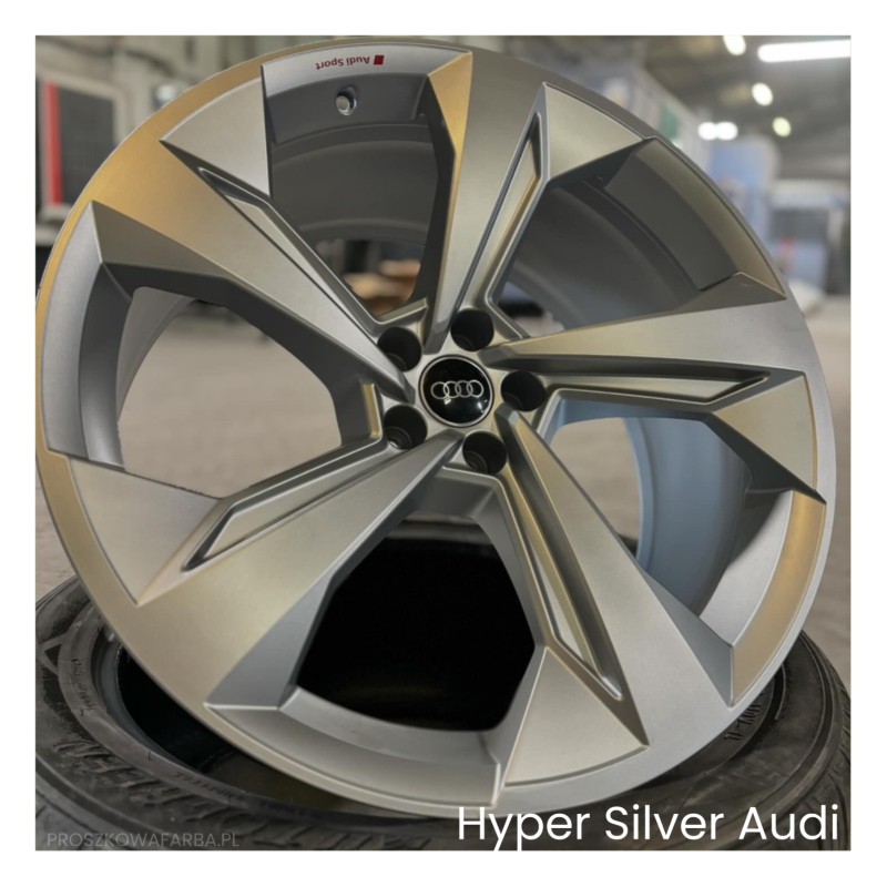 Farba proszkowa HYPER SILVER Audi Gładki Połysk Poliester