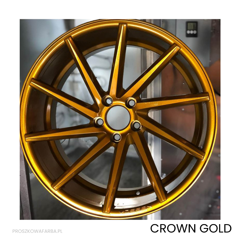 Farba Proszkowa CROWN GOLD Gładki Połysk 1 Kg.
