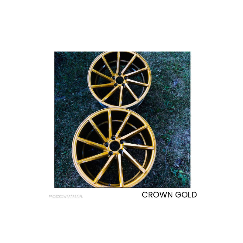 Farba Proszkowa CROWN GOLD Gładki Połysk 1 Kg.